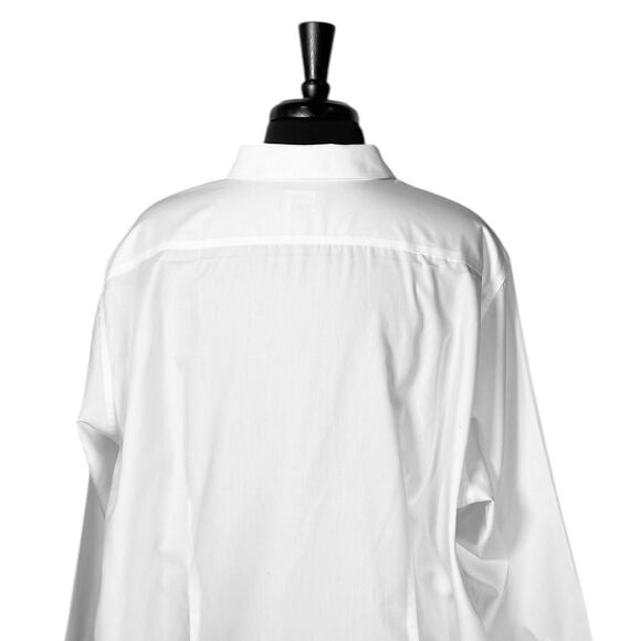 Lands’ End Womens No Iron Button Up Shirt White 100% Cotton Size 22W Long Sleeve - Picture 7 of 9